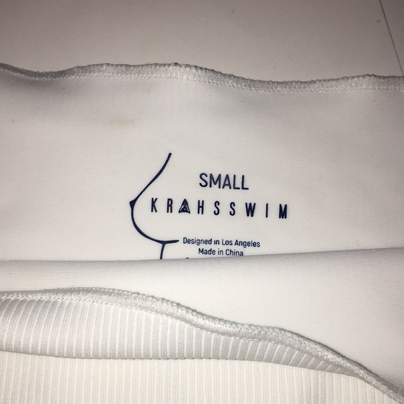 Krahs Swim Bikini Bathing Swim Suit Set White - Picture 2 of 7